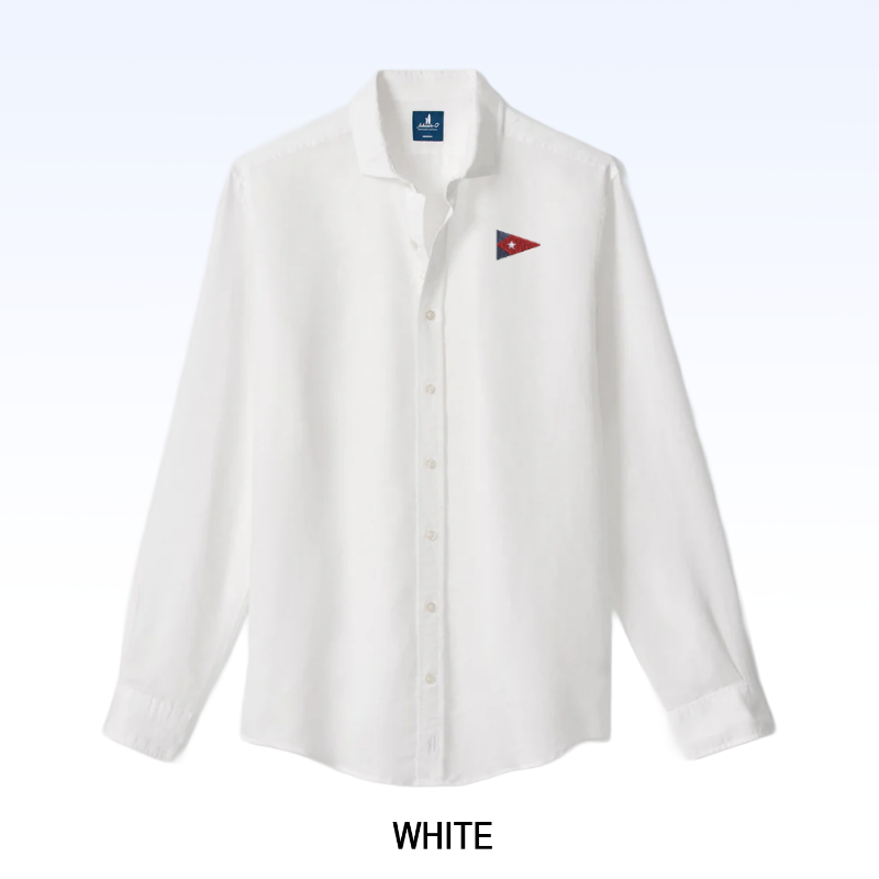 JOHNNIE-O LINEN BLEND BUTTON DOWN SHIRT - MCCARTHY SOLID