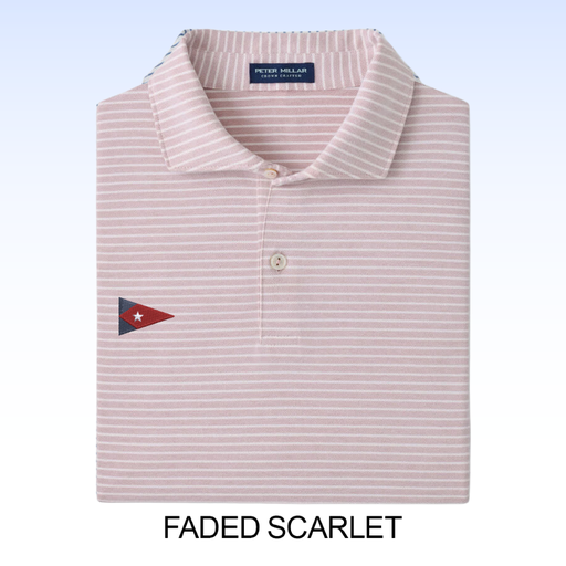 PETER MILLAR ALBATROSS STRIPE COTTON-BLEND PIQUÉ POLO